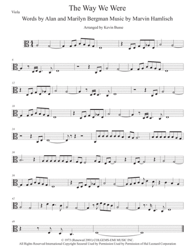 The Way We Were (arr. Kevin Busse)