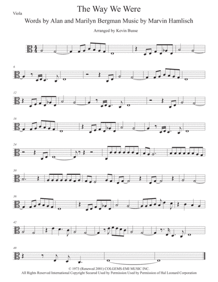 The Way We Were (arr. Kevin Busse)