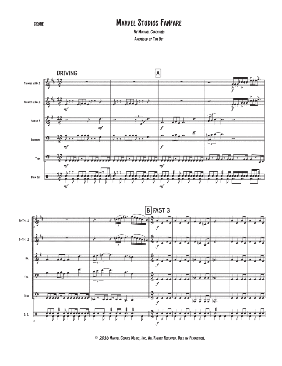 Marvel Studios Fanfare 3 (arr. Tim Olt)