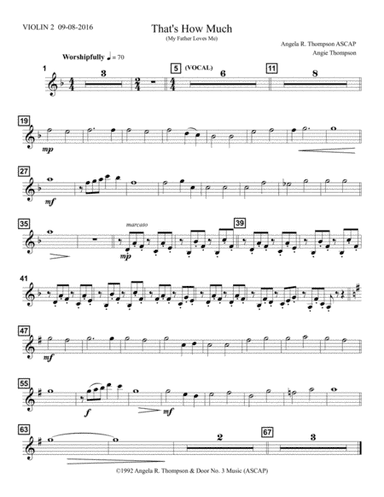 That's How Much (My Father Loves Me) Violin 2