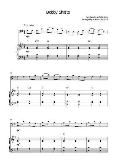 Bobby Shafto (arr. Kaiserin Rebecca)