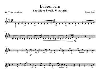 Dragonborn (skyrim Theme) (arr. Victor Magalhães)