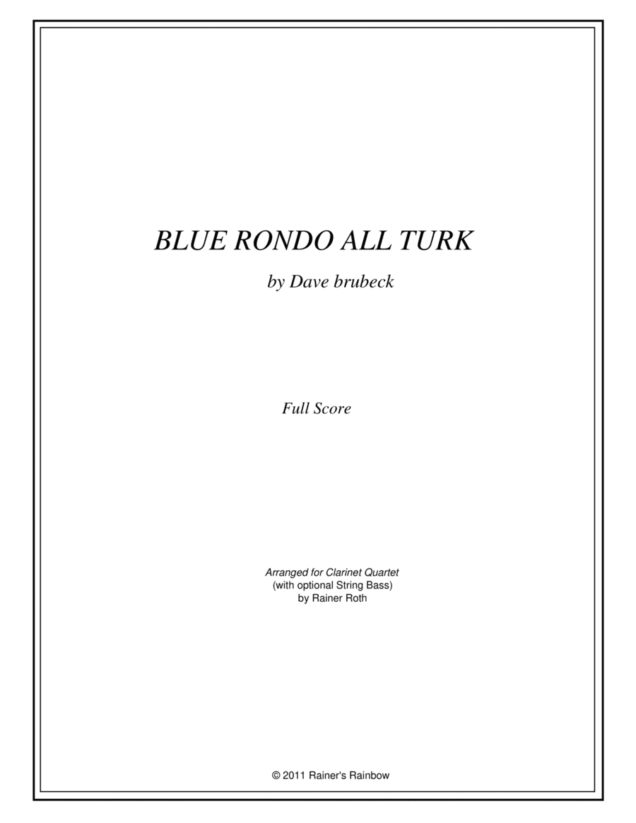 Dave Brubeck (arr. R G Roth)