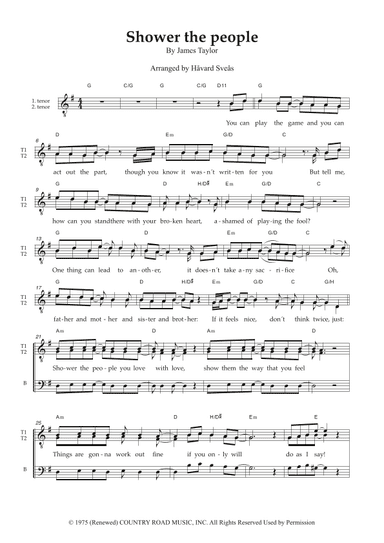Shower The People (arr. Håvard Sveås)