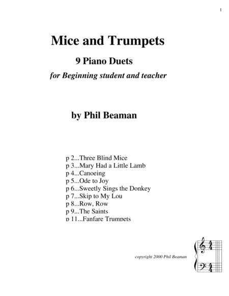 Mice and Trumpets:  9 Piano Duets