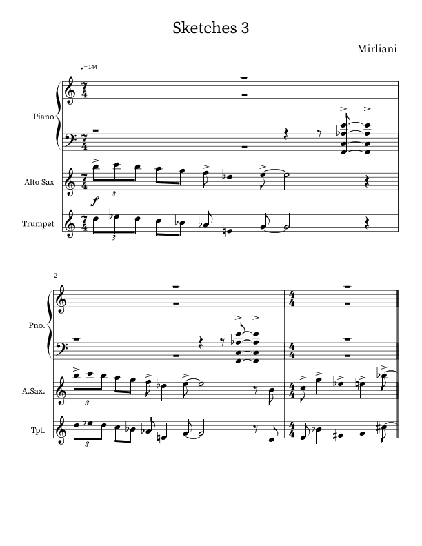 Sketches 3 - Score Only