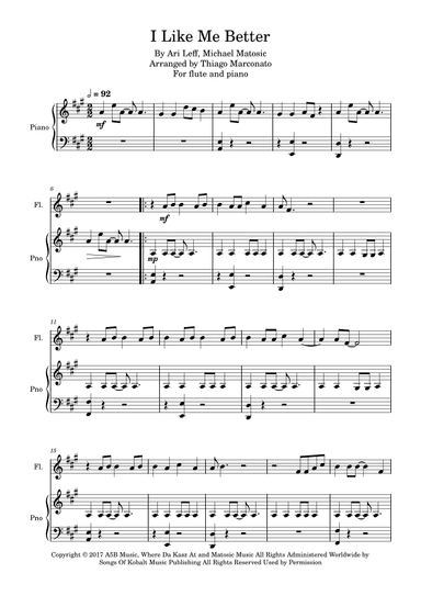 I Like Me Better (arr. Thiago Marconato)