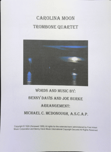 Carolina Moon (arr. Michael C. McDonough A.S.C.A.P.)