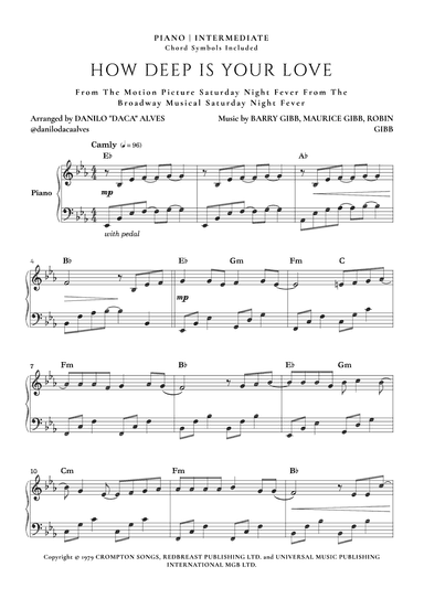 How Deep Is Your Love (arr. Danilo "Daca" Alves)