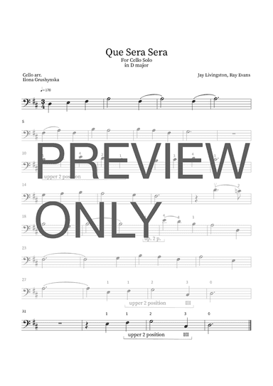 Que Sera, Sera (whatever Will Be, Will Be) (arr. Ilona Grushynska)
