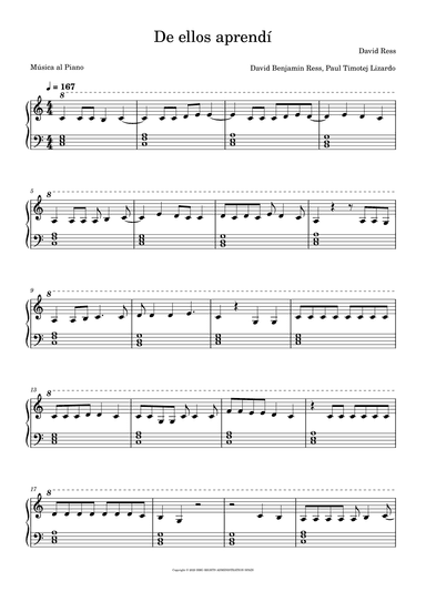 De Ellos Aprendi (arr. Música al Piano)