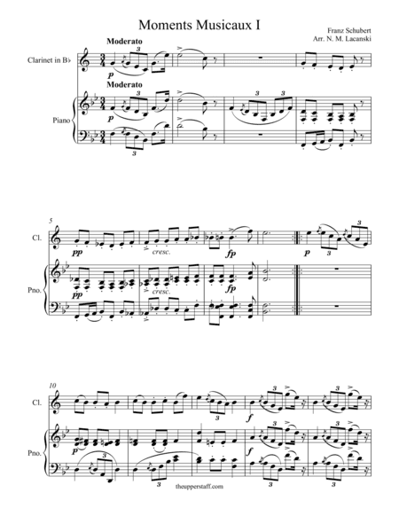 Moments Musicaux I (arr. Nick Lacanski)