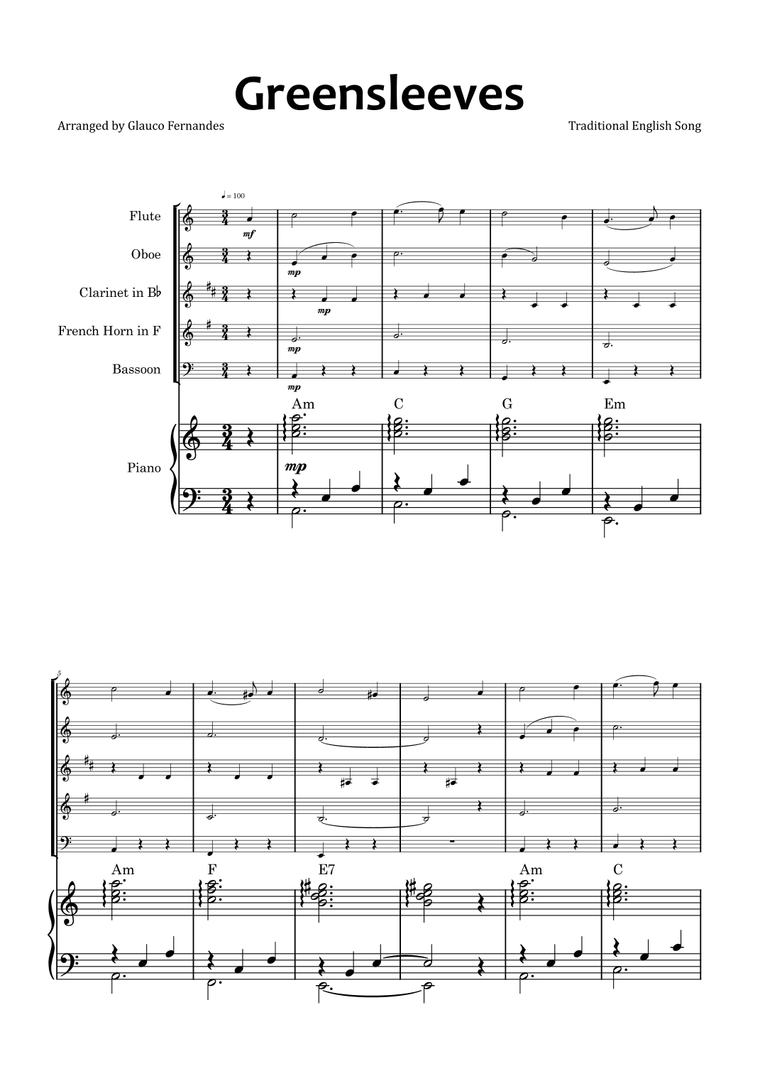 Greensleeves (arr. Glauco Fernandes)