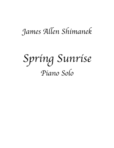 Spring Sunrise