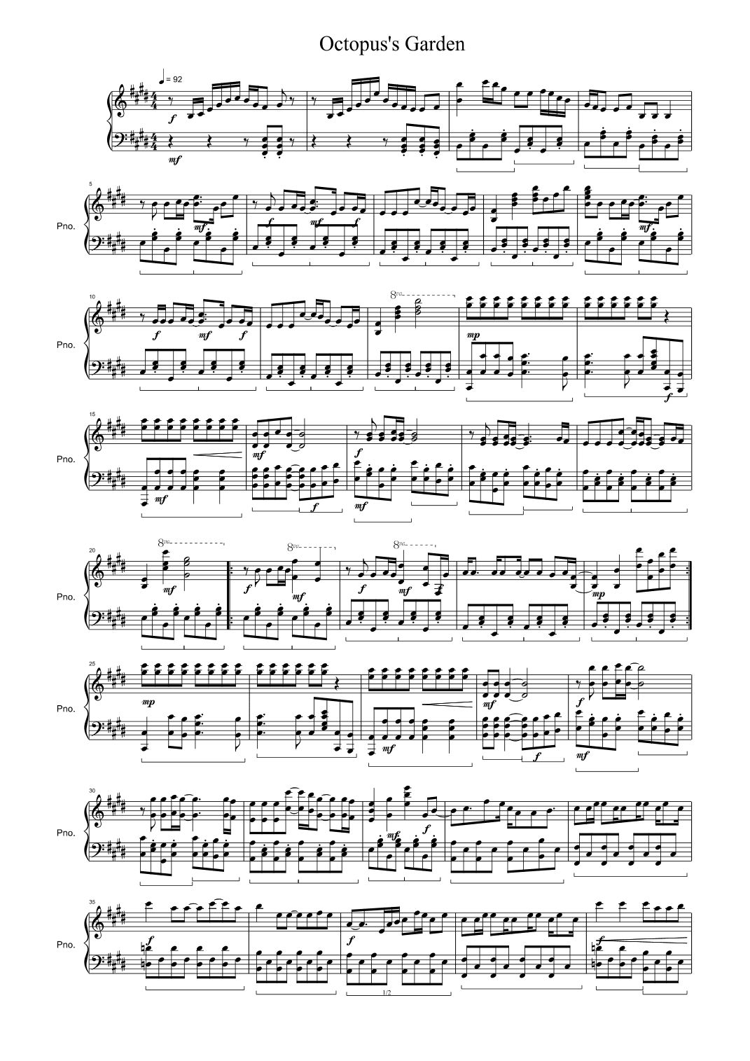 Octopus's Garden (arr. The Beatles)