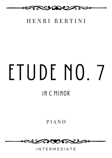 Bertini - Etude No. 7 in C minor - Intermediate (arr. Piacere Music Sheets)