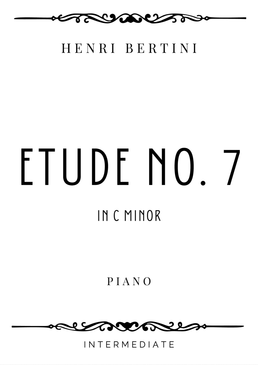 Bertini - Etude No. 7 in C minor - Intermediate (arr. Piacere Music Sheets)