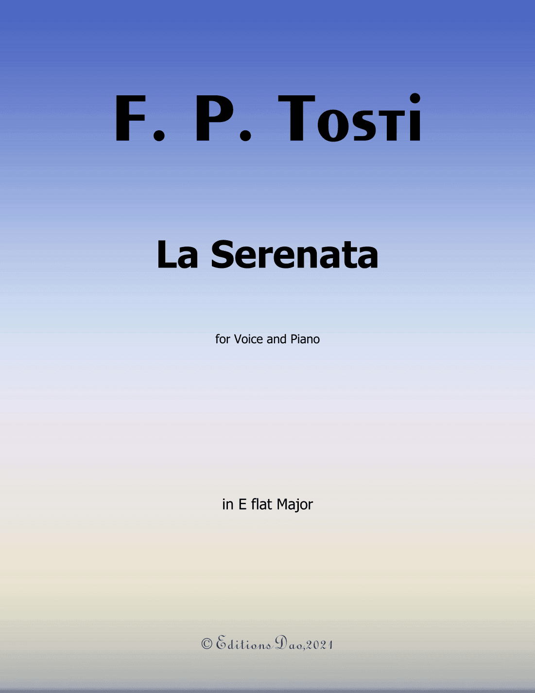 La Serenata,by Tosti,in E flat Major (arr. Editions Dao)