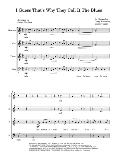 I Guess That's Why They Call It The Blues (arr. James Nicolson)