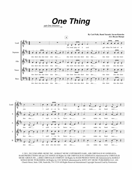 One Thing (arr. Bryan Sharpe)