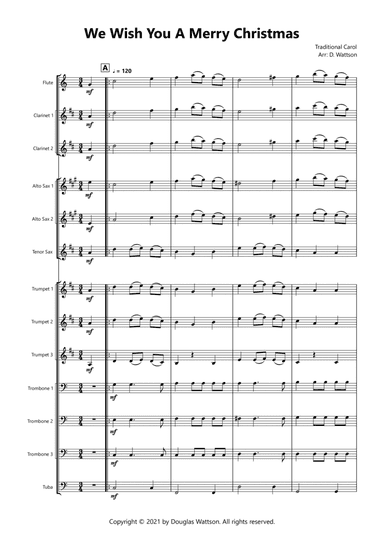 We Wish You A Merry Christmas (arr. Douglas Wattson)