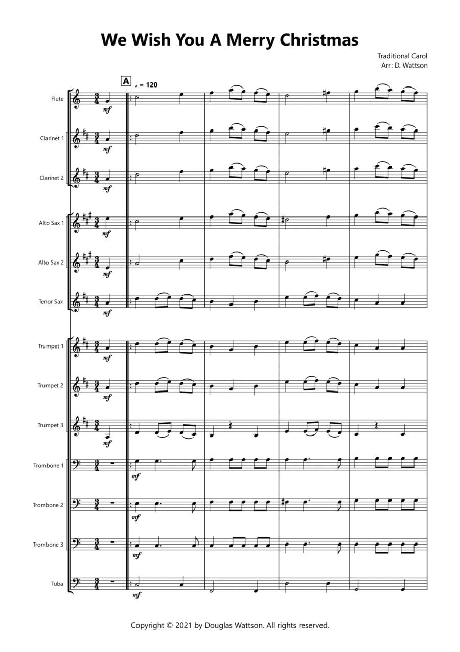 We Wish You A Merry Christmas (arr. Douglas Wattson)