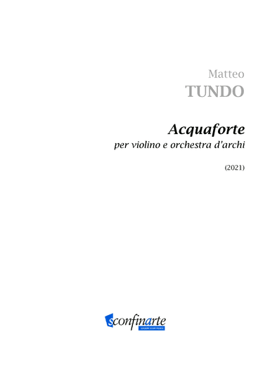Matteo Tundo: ACQUAFORTE (ES-22-007) - Score Only