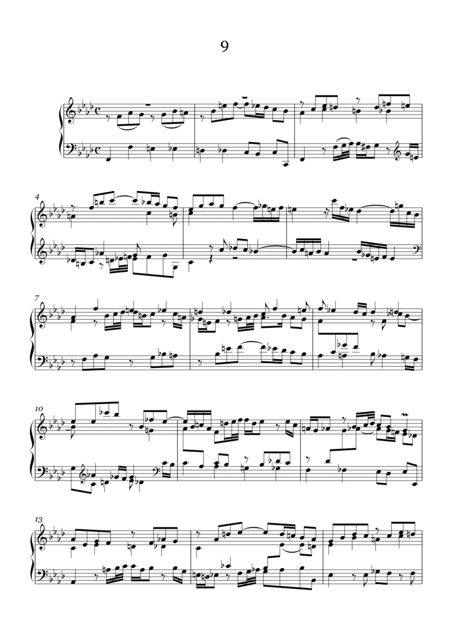 J.S.Bach:Three-Part Sinfonia No.9
