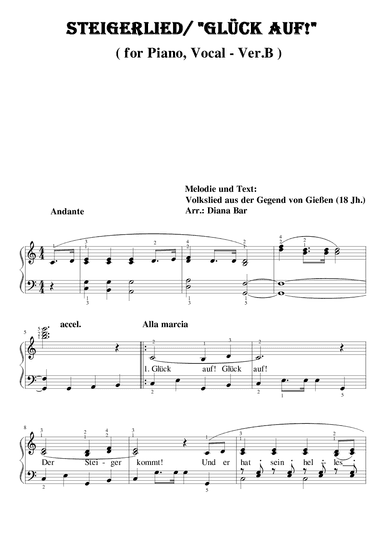 Steigerlied (arr. Diana Bar)