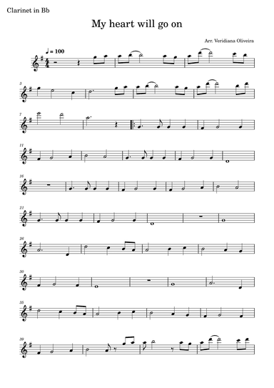 My Heart Will Go On (love Theme From 'titanic') (arr. Veridiana Oliveira)