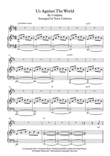 Us Against The World (arr. Terry Cathrine)