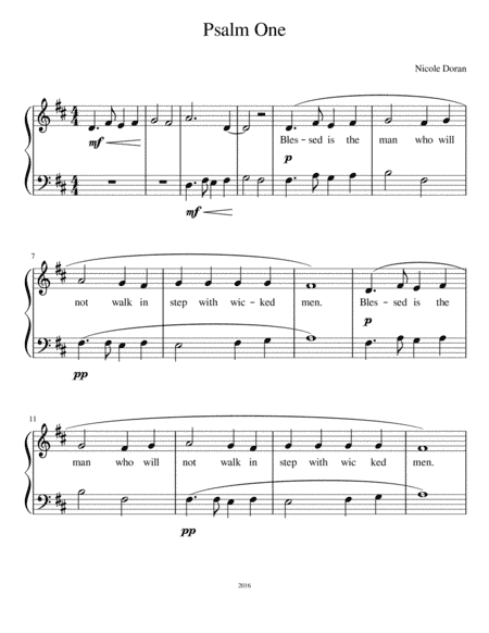 Psalm One for voice and piano