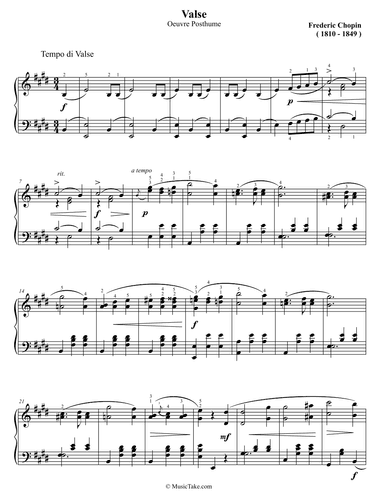 Chopin Waltz in E Major Op. Posth (arr. Ben Choupak)