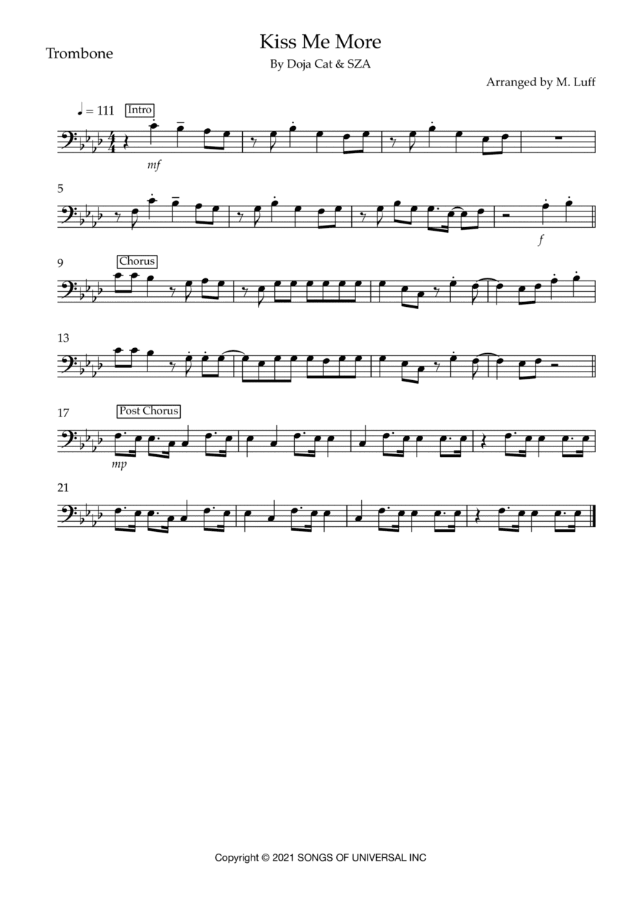 Kiss Me More (arr. Matt Luff)