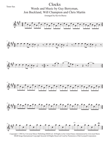 Clocks (arr. Kevin Busse)