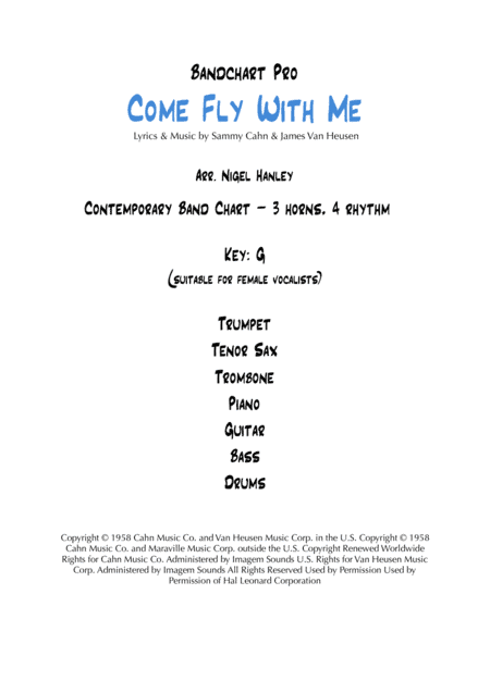 Come Fly With Me (arr. Nigel Hanley)