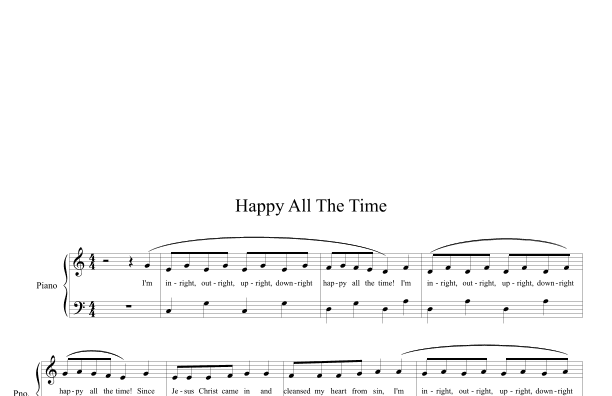 Happy All The Time (arr. Elise McCain)