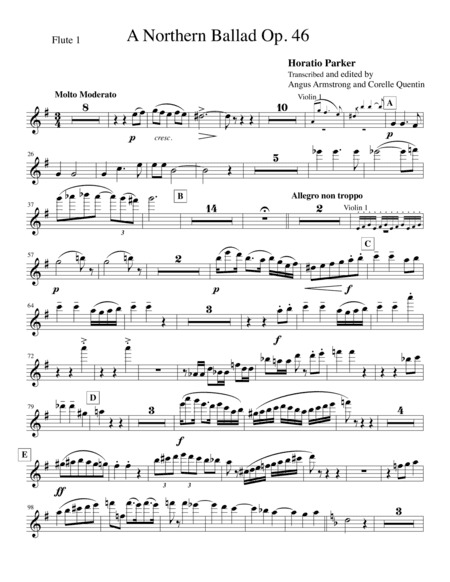 A Northern Ballad - (orchestral parts) (arr. Angus Armstrong)