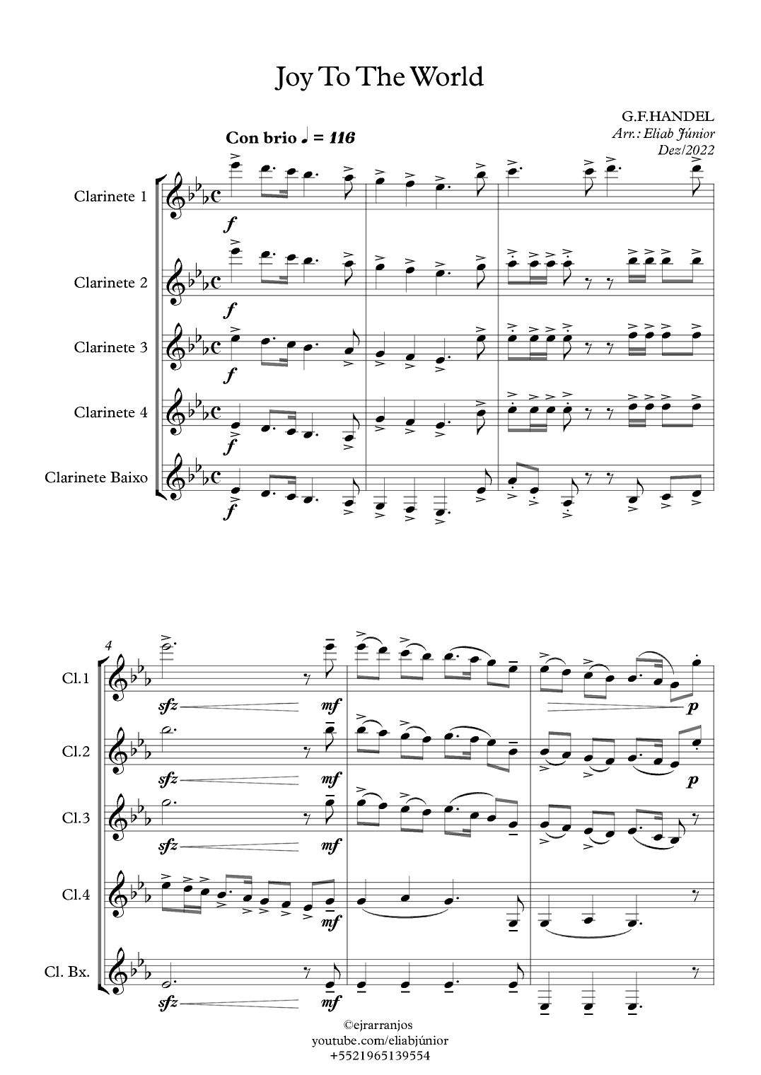 Joy To The World (arr. Eliab Júnior)