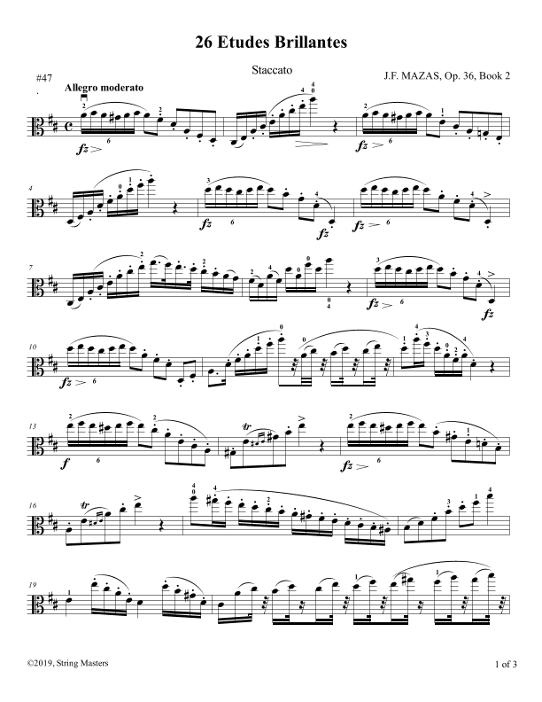 Mazas, Etudes for Viola Op 36, Book 2, No.47 (arr. String Masters)
