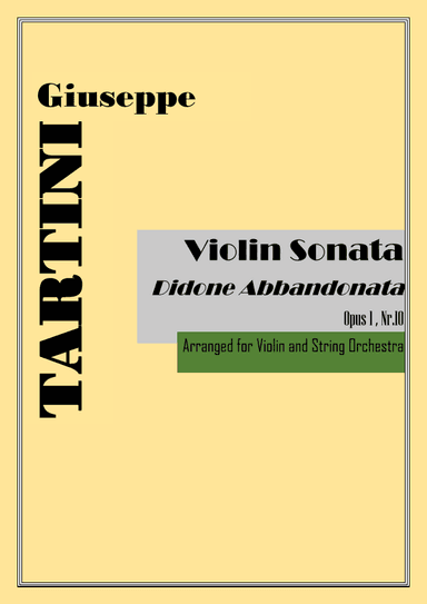 "Didone Abbandonata" Sonata Op.1, Nr.10 (arr. for Violin and Strings) (arr. VioArrange)