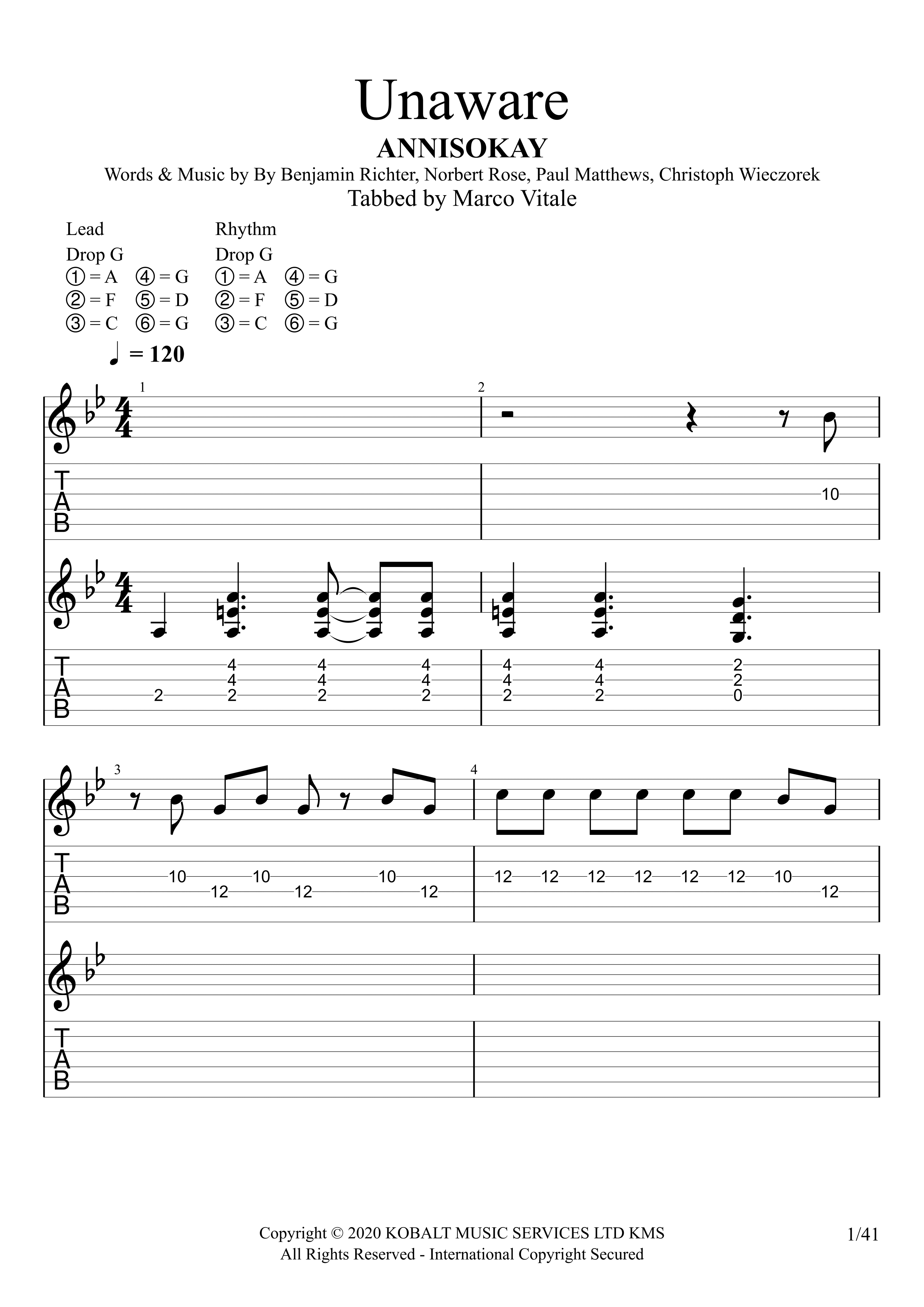 Unaware (arr. Marco Vitale)