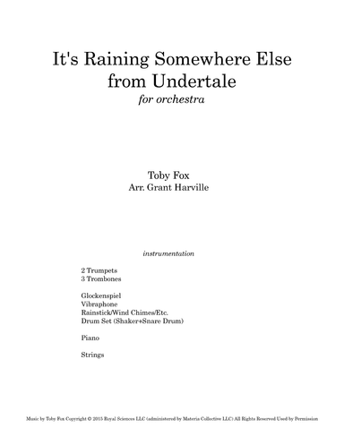 It's Raining Somewhere Else (arr. Grant Harville)