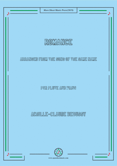 Debussy-Romance,for Flute and Piano (arr. MSM)