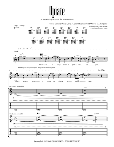 Opiate (arr. Aaron Mason)