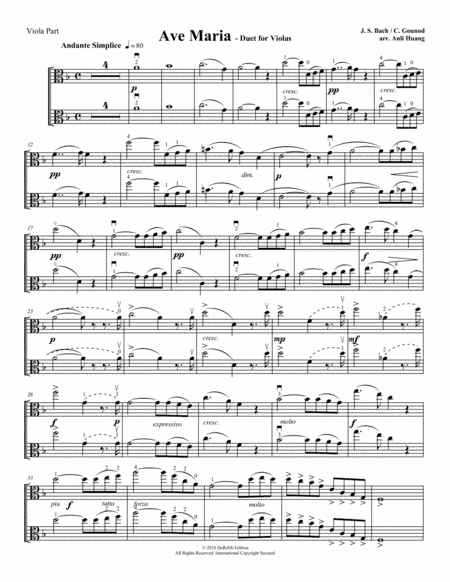 Ave Maria - Duet for Violas (arr. DoReMi Edition)