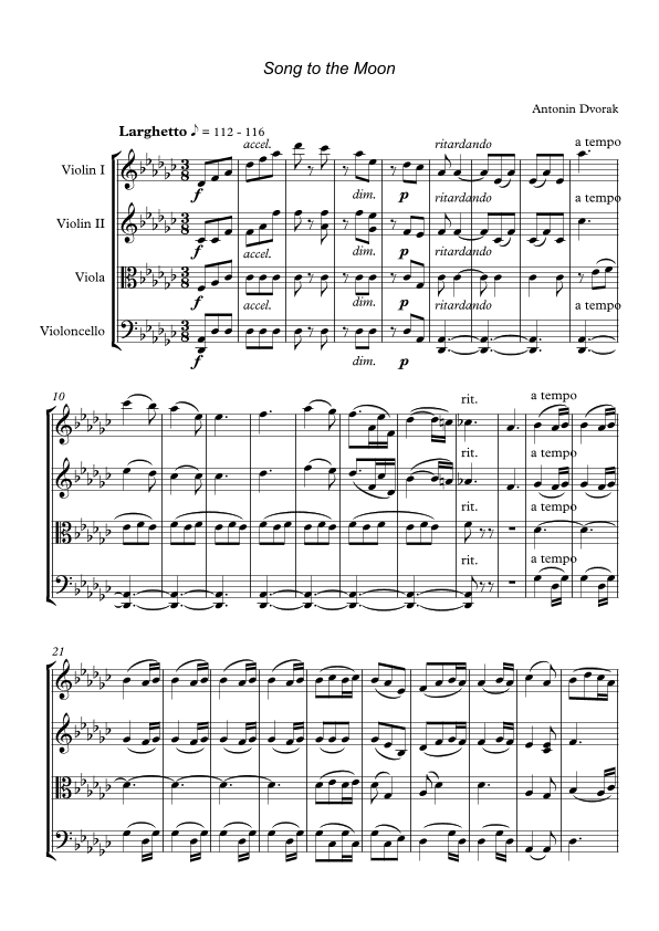 Song to the Moon from opera Rusalka (arr. Jonas)