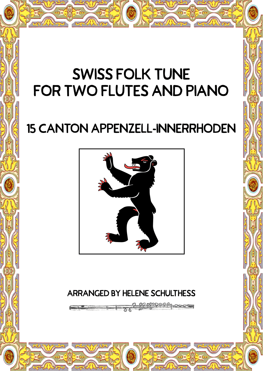 Swiss Folk Dance for two flutes and piano – 14 Canton Appenzell Innerrhoden – Schottisch (arr. Helene Schulthess)