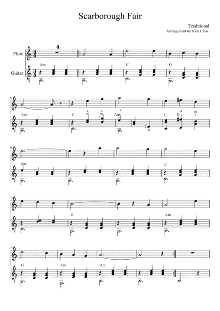 Scarborough Fair (arr. Nick Clow)