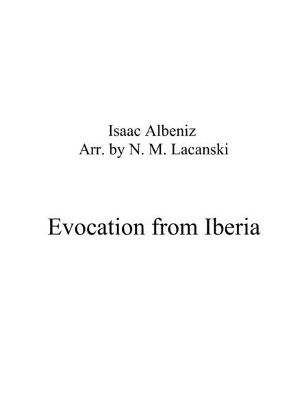 Evocation from Iberia (arr. Nick Lacanski)